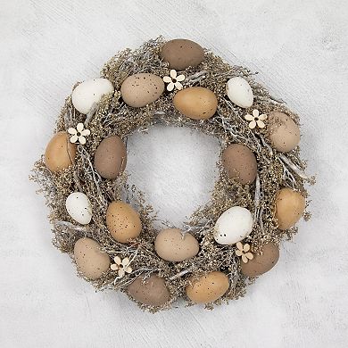Northlight 12-inch Natural Earth Speckled Egg Twig Wreath