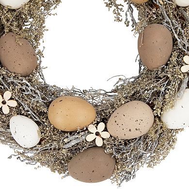 Northlight 12-inch Natural Earth Speckled Egg Twig Wreath