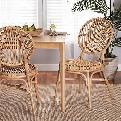 bali & pari Natural Rattan Dining Chair