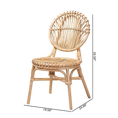 bali & pari Natural Rattan Dining Chair