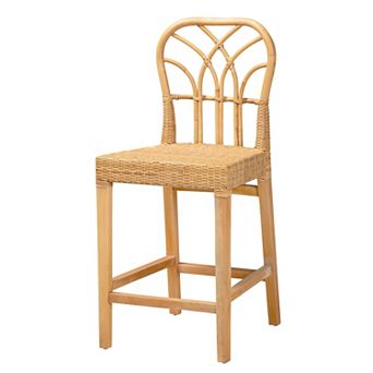 bali & pari Monaco Natural Rattan Counter Stool
