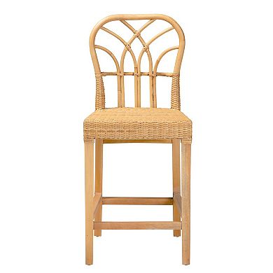 bali & pari Monaco Natural Rattan Counter Stool