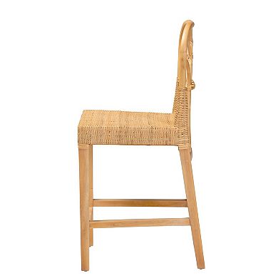 bali & pari Monaco Natural Rattan Counter Stool