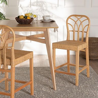 bali & pari Monaco Natural Rattan Counter Stool
