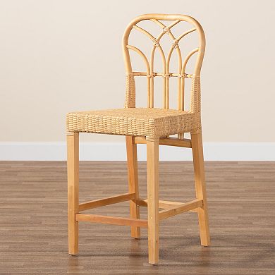 bali & pari Monaco Natural Rattan Counter Stool