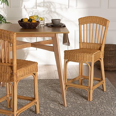 bali & pari Barito Natural Rattan Counter Stool
