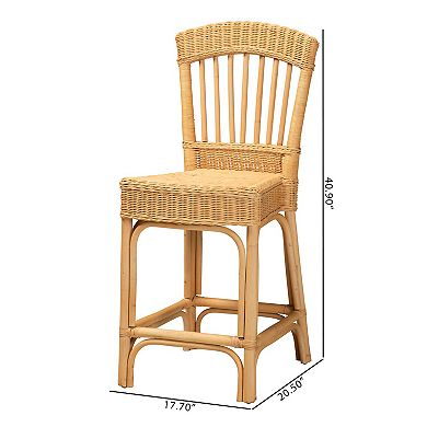 bali & pari Barito Natural Rattan Counter Stool