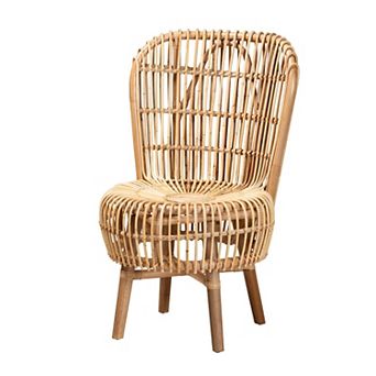 bali & pari Natural Rattan Tall Accent Chair