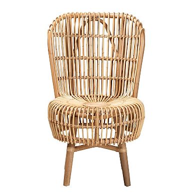 bali & pari Natural Rattan Tall Accent Chair