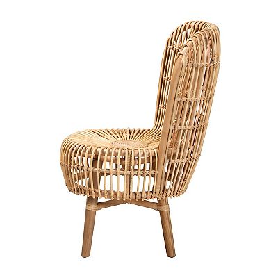 bali & pari Natural Rattan Tall Accent Chair
