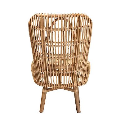 bali & pari Natural Rattan Tall Accent Chair