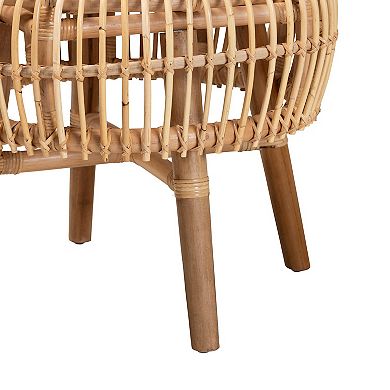 bali & pari Natural Rattan Tall Accent Chair