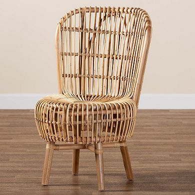 bali & pari Natural Rattan Tall Accent Chair