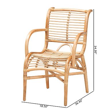 bali & pari Seminyak Natural Rattan Dining Chair