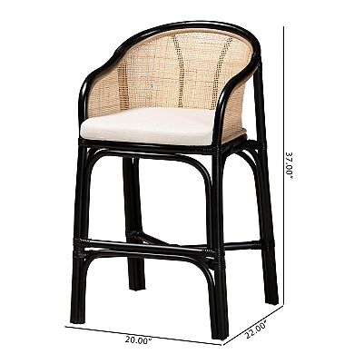 bali & pari Miranda Natural Rattan Counter Stool
