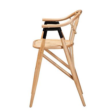bali & pari Cyntia Natural Rattan Counter Stool