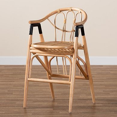 bali & pari Cyntia Natural Rattan Counter Stool