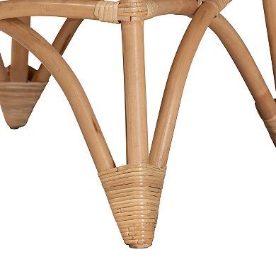 bali & pari Elani Natural Rattan Round Coffee Table