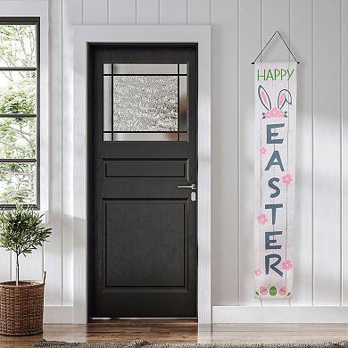 Northlight Welcome & Happy Easter Outdoor Hanging Door Banners - 71 Inches - Set of 2