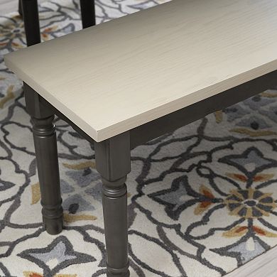 Linon Willow 6-pc. Dining Set with Bench and Upholstered Chairs