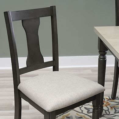 Linon Willow 6-pc. Dining Set with Bench and Upholstered Chairs