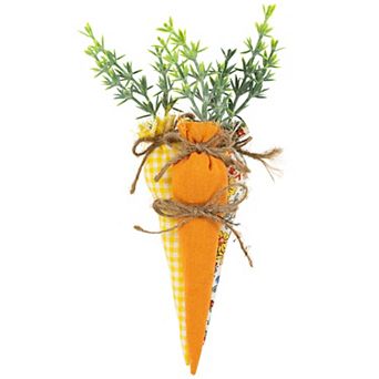 Northlight Fabric Carrot Easter Decorations - 9-Inch - Set of 3