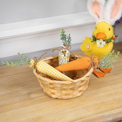 Northlight Fabric Carrot Easter Decorations - 9-Inch - Set of 3