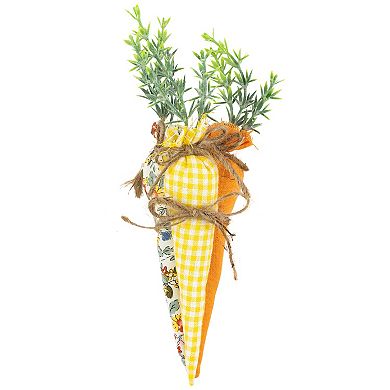 Northlight Fabric Carrot Easter Decorations - 9-Inch - Set of 3