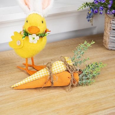 Northlight Fabric Carrot Easter Decorations - 9-Inch - Set of 3