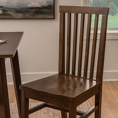 Linon Percival Slat Back Dining Chairs Set of 2