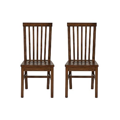 Linon Percival Slat Back Dining Chairs Set of 2