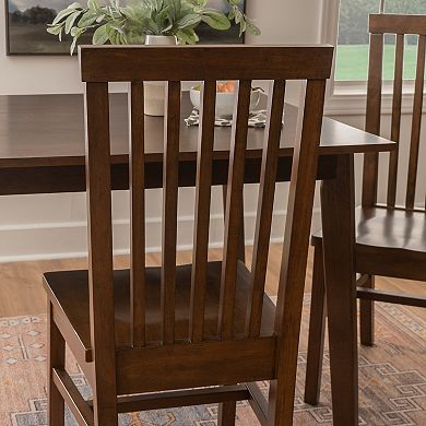 Linon Percival Slat Back Dining Chairs Set of 2