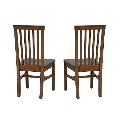 Linon Percival Slat Back Dining Chairs Set of 2