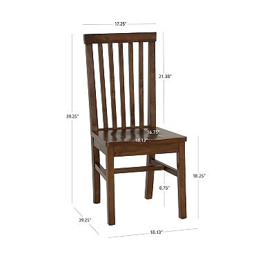 Linon Percival Slat Back Dining Chairs Set of 2