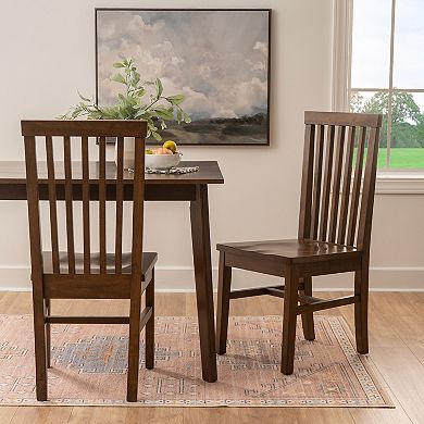 Linon Percival Slat Back Dining Chairs Set of 2
