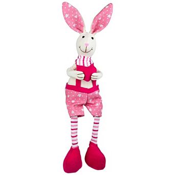 Northlight Boy Sitting Easter Rabbit Decoration with Dangling Legs - 16.5 Inches