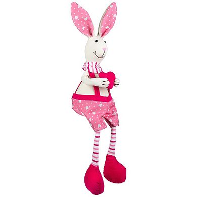 Northlight Boy Sitting Easter Rabbit Decoration with Dangling Legs - 16.5 Inches