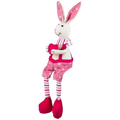 Northlight Boy Sitting Easter Rabbit Decoration with Dangling Legs - 16.5 Inches