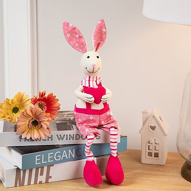 Northlight Boy Sitting Easter Rabbit Decoration with Dangling Legs - 16.5 Inches