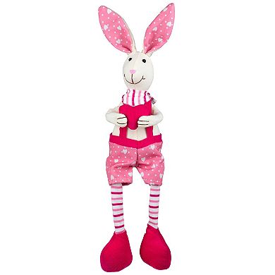 Northlight Boy Sitting Easter Rabbit Decoration with Dangling Legs - 16.5 Inches