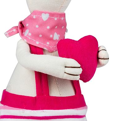 Northlight Sitting Girl Easter Rabbit Decoration with Dangling Legs - 16.5-Inch