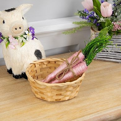 Northlight 9-inch Straw Carrot Easter Decorations Set of 3