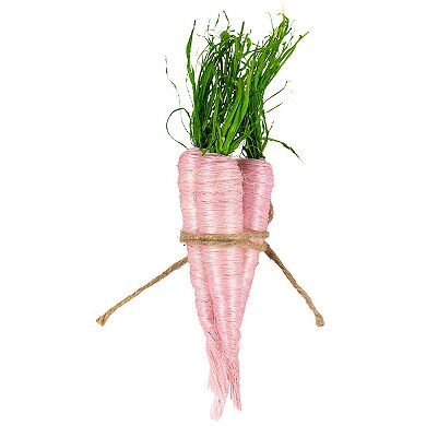 Northlight 9-inch Straw Carrot Easter Decorations Set of 3
