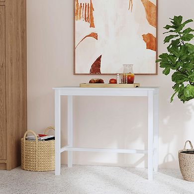 Linon Claridge Bar Pub Table with Storage Shelf