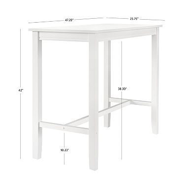 Linon Claridge Bar Pub Table with Storage Shelf