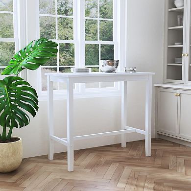 Linon Claridge Bar Pub Table with Storage Shelf