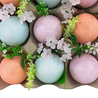 Northlight Pastel Easter Eggs with Carton Decoration - 6.25-Inch - Set of 9