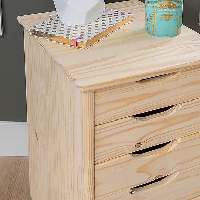 Linon Cary Rolling Storage Cart 6-Drawer