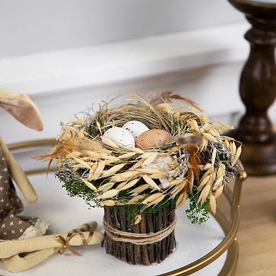 Northlight Bird's Nest with Eggs Easter Bundle Table Decor - 6.5 Inches