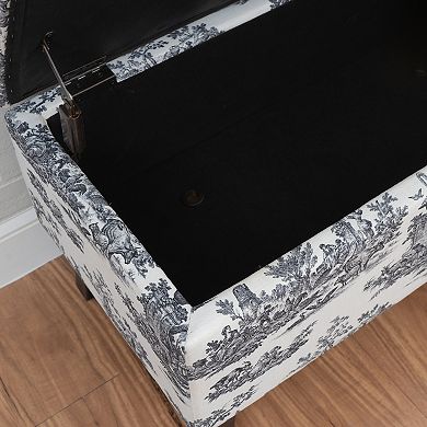 Linon Stephanie Storage Ottoman